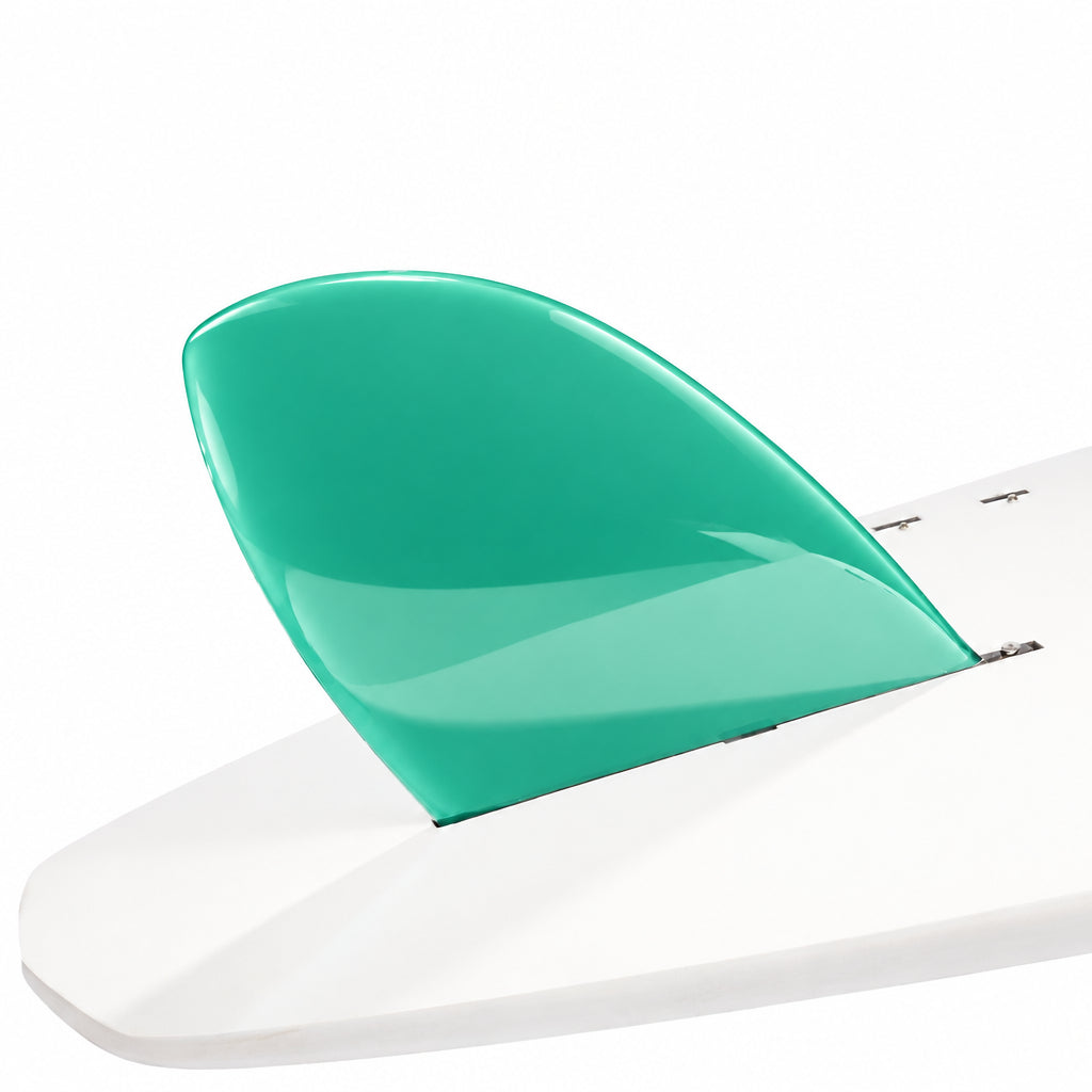 DORSAL 8.5-inch Rudder longboard and SUP D-Fin — Aqua