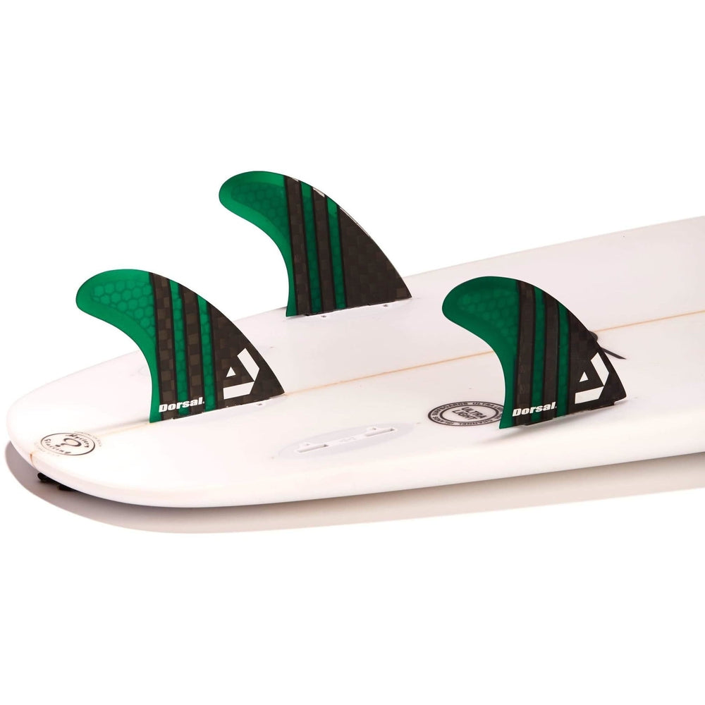 Dorsal Carbon Hexcore Thruster Surfboard Fins (3) Honeycomb FCS Base Green - DORSAL??½ Surf Shop - Dorsalfins.com??ç?ä