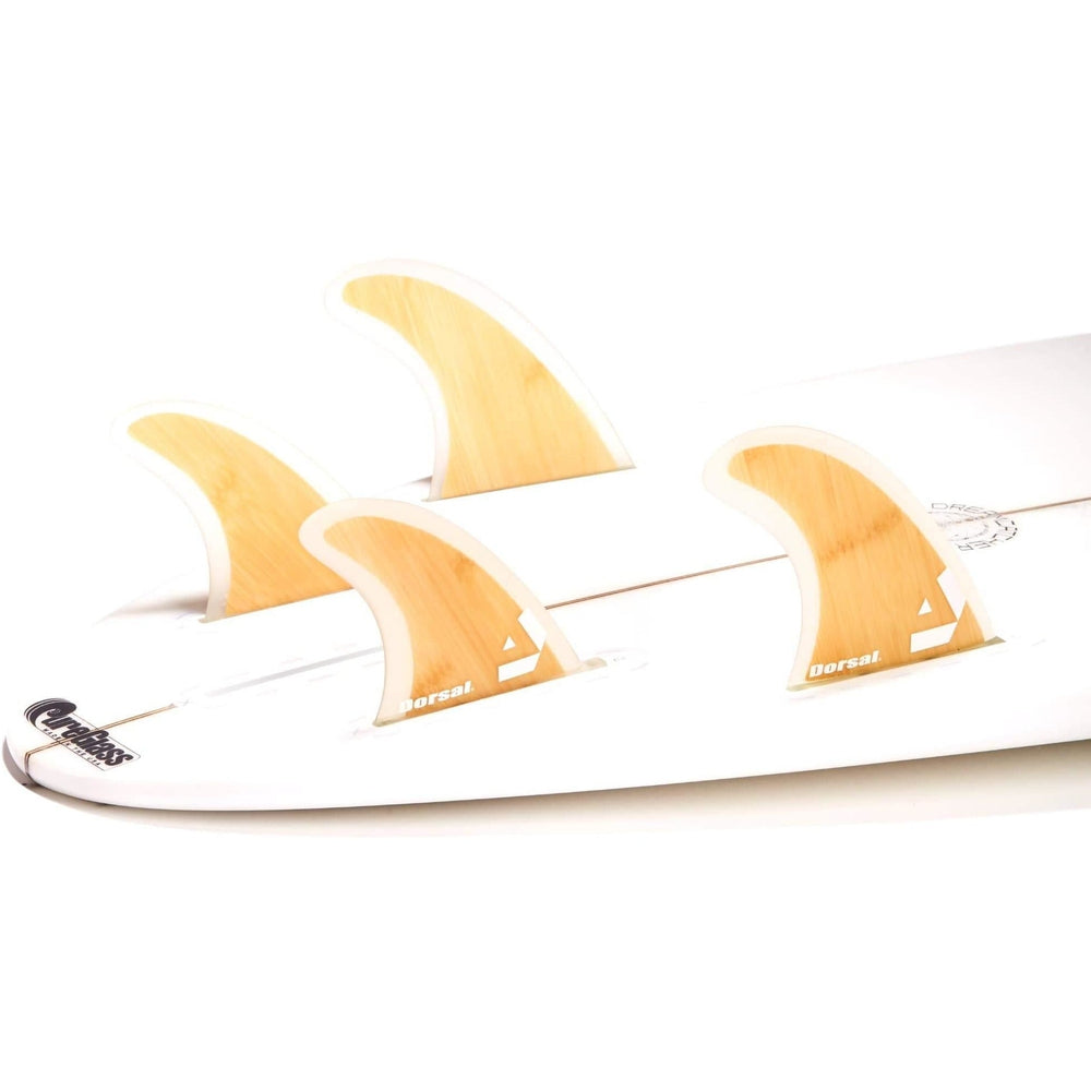 DORSAL Surfboard Fins Bamboo Quad Set (4) Hexcore Honeycomb Future Compatible - by DORSAL Surf Brand - Dorsalfins.com?ÇÄ