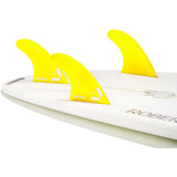 DORSAL Surfboard Fins Hexcore Thruster Set (3) Honeycomb FUT Base Compatible Yellow - by DORSAL Surf Brand - Dorsalfins.com?ÇÄ