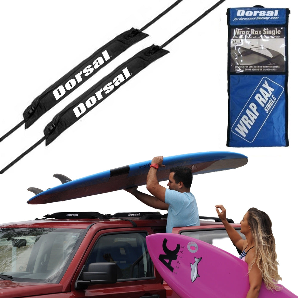 DORSAL Universal Surfboard Car Roof Wrap Rack Padded System Holds Up To 3 Boards Fits Any Car Neoprene Buckle Covers Prevent Damage Pack Of 2