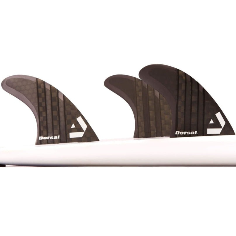 DORSAL Carbon Hexcore FCS Compatible 3-Fin Thruster Set