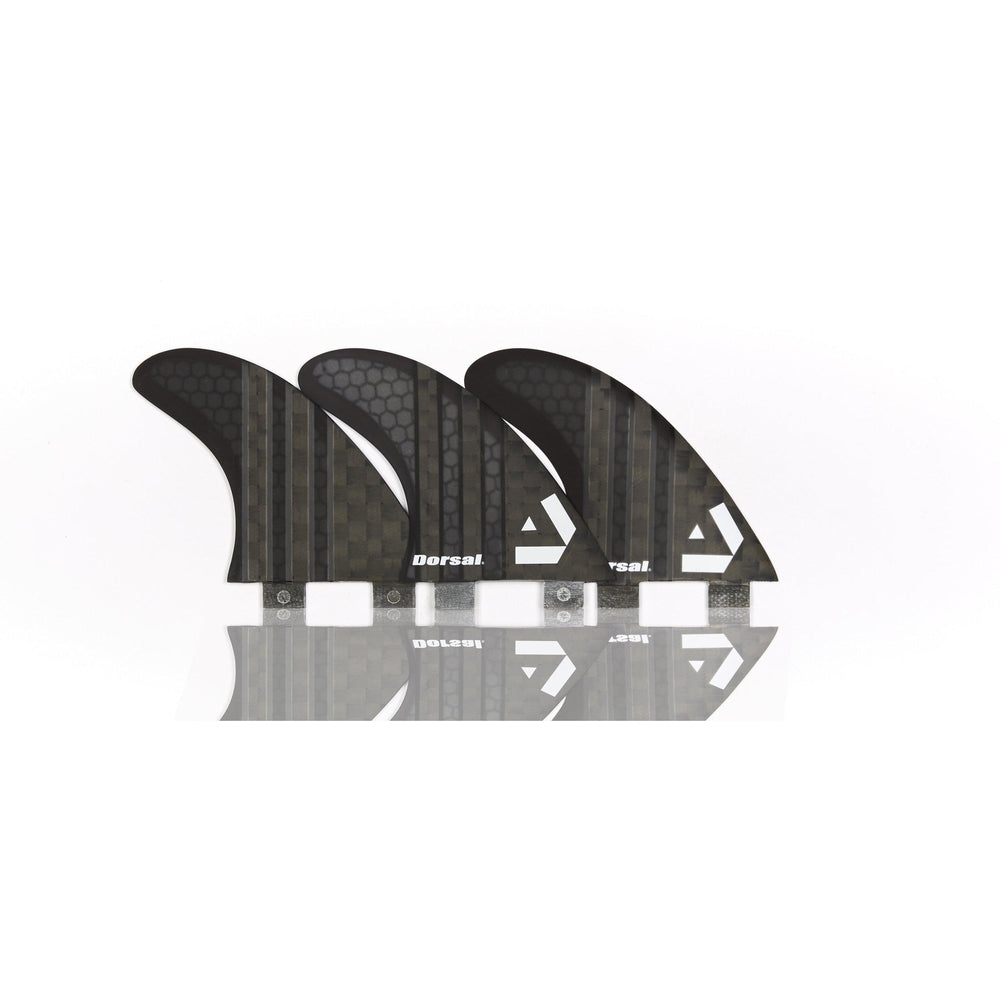 DORSAL Carbon Hexcore FCS Compatible 3-Fin Thruster Set