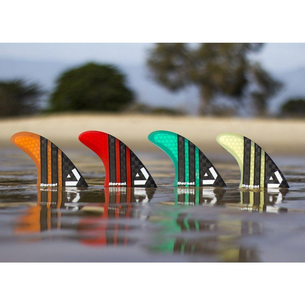 DORSAL Carbon Hexcore FCS Compatible 3-Fin Thruster Set