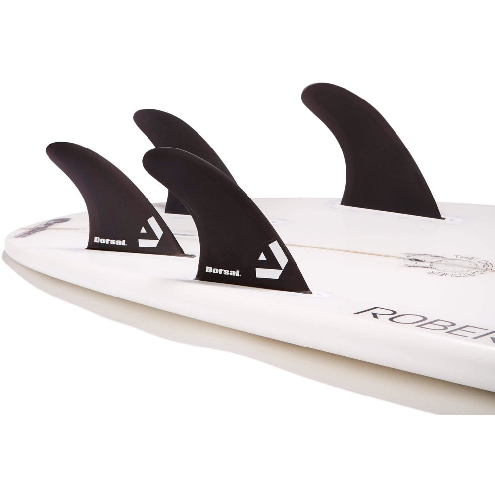 DORSAL Surfboard Fins Hexcore Quad Set (4) Honeycomb FUT Compatible Black