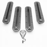 DORSAL Surfboard Fin Box Set with Screws [Black - White]