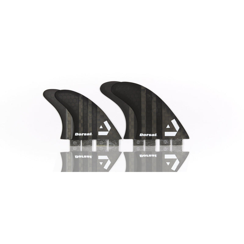 Dorsal Carbon Hexcore Quad Surfboard Fins (4) Honeycomb FCS Base Black - DORSAL??½ Surf Shop - Dorsalfins.com??ç?ä