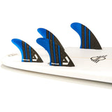 Dorsal Carbon Hexcore Quad Surfboard Fins (4) Honeycomb FCS Base Blue - DORSAL??½ Surf Shop - Dorsalfins.com??ç?ä