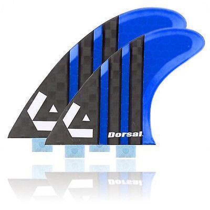 Dorsal Carbon Hexcore Quad Surfboard Fins (4) Honeycomb FCS Base Blue - DORSAL??½ Surf Shop - Dorsalfins.com??ç?ä