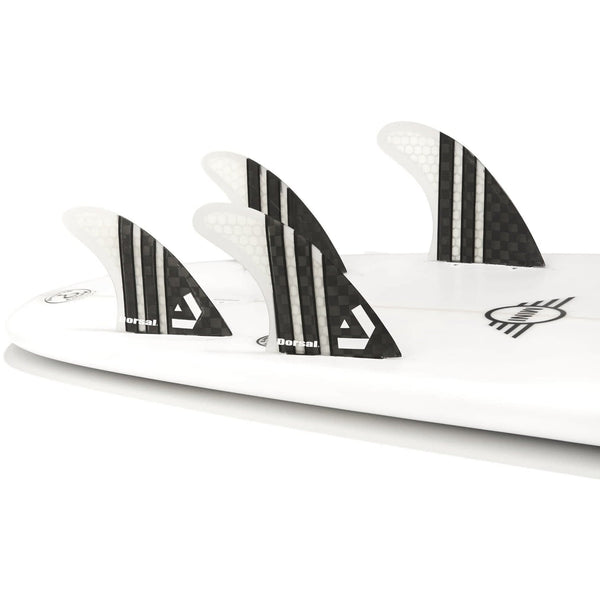 Dorsal Carbon Hexcore Quad Surfboard Fins (4) Honeycomb FCS Base Clear - DORSAL??½ Surf Shop - Dorsalfins.com??ç?ä