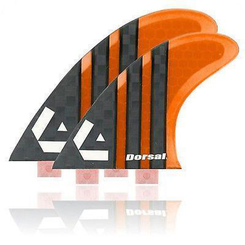 Dorsal Carbon Hexcore Quad Surfboard Fins (4) Honeycomb FCS Base Orange - DORSAL??½ Surf Shop - Dorsalfins.com??ç?ä