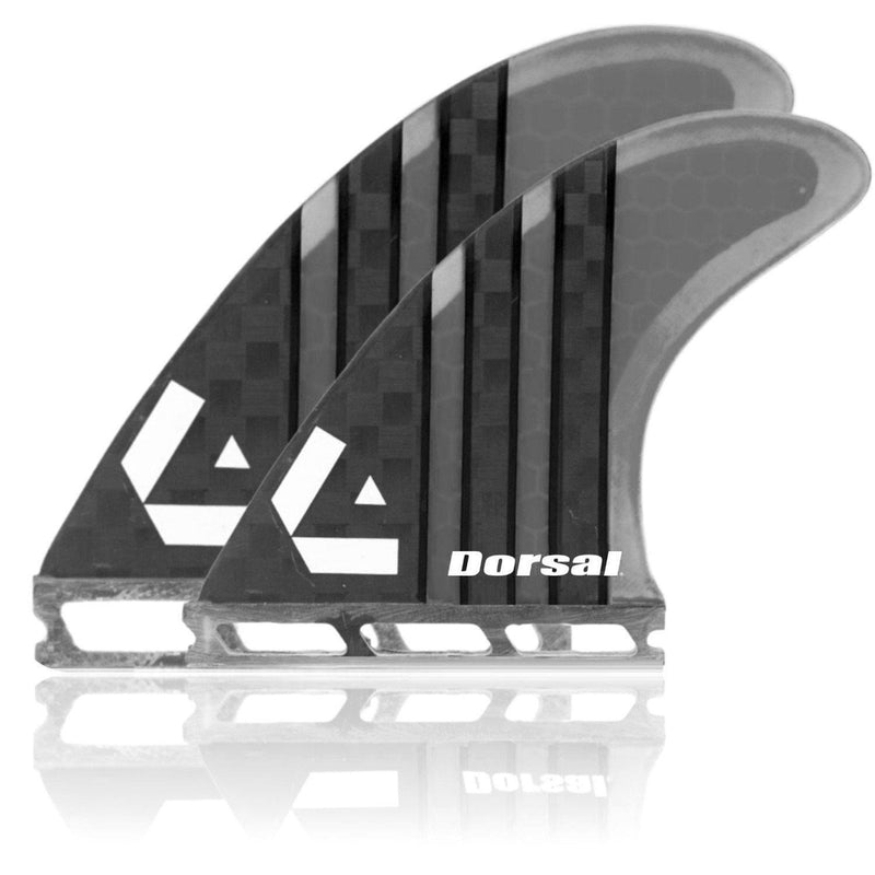 Dorsal Carbon Hexcore Quad Surfboard Fins (4) Honeycomb FUT Base Black - DORSAL??½ Surf Shop - Dorsalfins.com??ç?ä