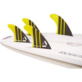 Dorsal Carbon Hexcore Quad Surfboard Fins (4) Honeycomb FUT Base Yellow - DORSAL??½ Surf Shop - Dorsalfins.com??ç?ä