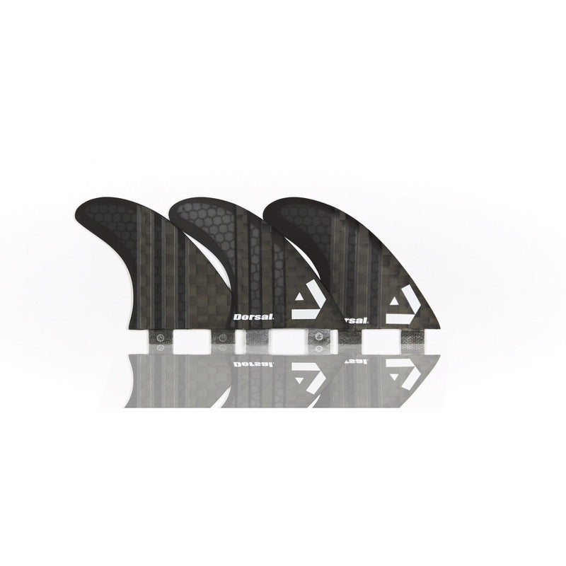 Dorsal Carbon Hexcore Thruster Surfboard Fins (3) Honeycomb FCS Base Black - DORSAL??½ Surf Shop - Dorsalfins.com??ç?ä