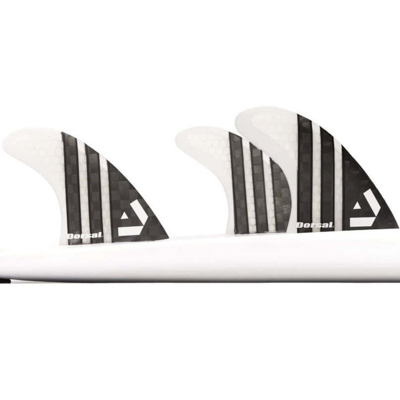Dorsal Carbon Hexcore Thruster Surfboard Fins (3) Honeycomb FCS Base Clear - DORSAL??½ Surf Shop - Dorsalfins.com??ç?ä