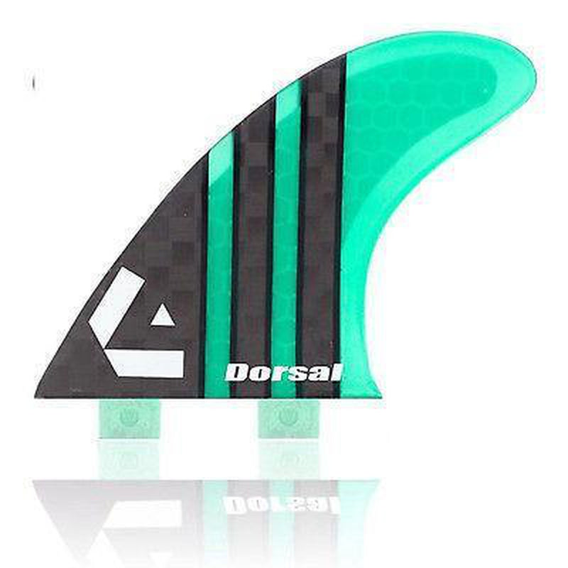Dorsal Carbon Hexcore Thruster Surfboard Fins (3) Honeycomb FCS Base Green - DORSAL??½ Surf Shop - Dorsalfins.com??ç?ä