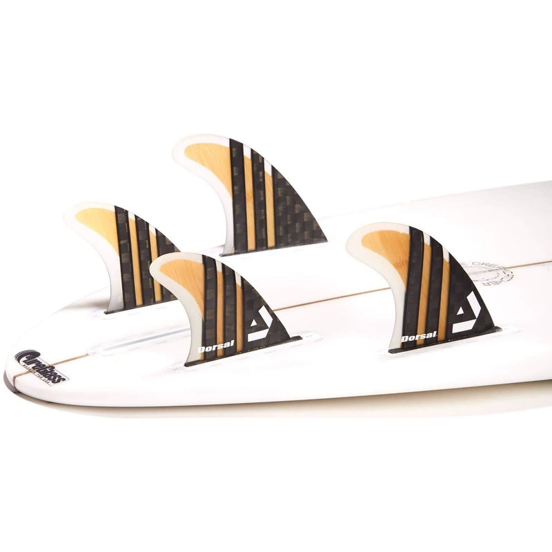 DORSAL Surfboard Fins Carbon Bamboo Quad Set (4) Honeycomb FUT Compatible - by DORSAL Surf Brand - Dorsalfins.com?ÇÄ