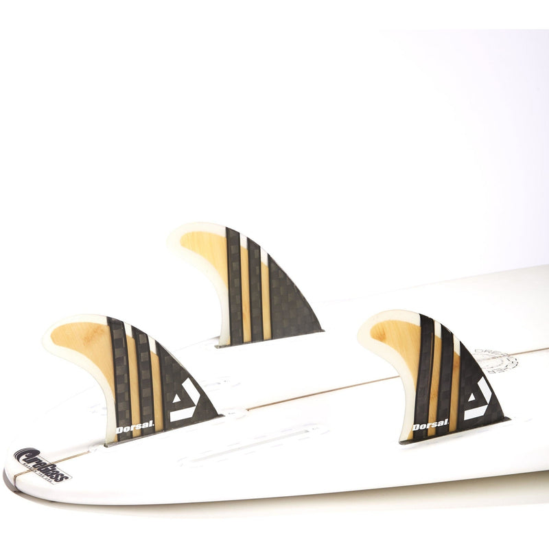 DORSAL Surfboard Fins Carbon Bamboo Thruster Set (3) Honeycomb FUT Compatible - by DORSAL Surf Brand - Dorsalfins.com?ÇÄ