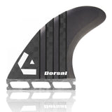 DORSAL Surfboard Fins Carbon Hexcore Thruster Set (3) Honeycomb FUT Compatible Black - by DORSAL Surf Brand - Dorsalfins.com?ÇÄ