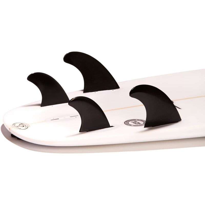 DORSAL Surfboard Fins FlexCore Surfboard Quad Set (4) FUT Compatible Base - Glass Filled Black - by DORSAL Surf Brand - Dorsalfins.com?ÇÄ