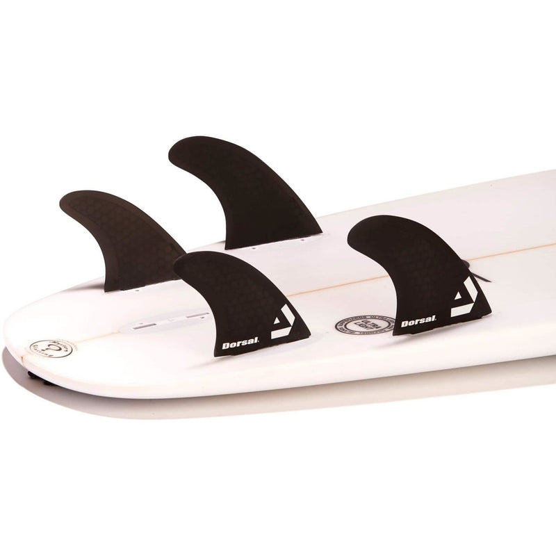 DORSAL Surfboard Fins Hexcore Quad Set (4) Honeycomb FCS Compatible Black - by DORSAL Surf Brand - Dorsalfins.com?ÇÄ