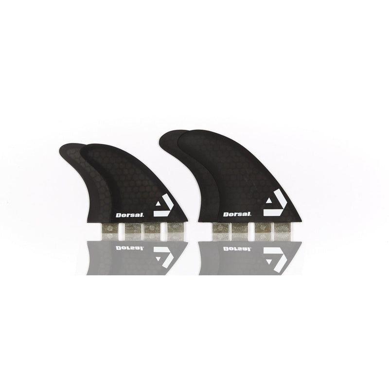 DORSAL Surfboard Fins Hexcore Quad Set (4) Honeycomb FCS Compatible Black - by DORSAL Surf Brand - Dorsalfins.com?ÇÄ