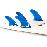 DORSAL Surfboard Fins Hexcore Quad Set (4) Honeycomb FCS Compatible Blue - by DORSAL Surf Brand - Dorsalfins.com?ÇÄ