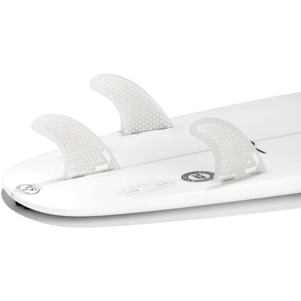 DORSAL Surfboard Fins Hexcore Thruster Set (3) Honeycomb FCS Base Compatible White - by DORSAL Surf Brand - Dorsalfins.com?ÇÄ