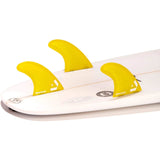 DORSAL Surfboard Fins Hexcore Thruster Set (3) Honeycomb FCS Base Compatible Yellow - by DORSAL Surf Brand - Dorsalfins.com?ÇÄ