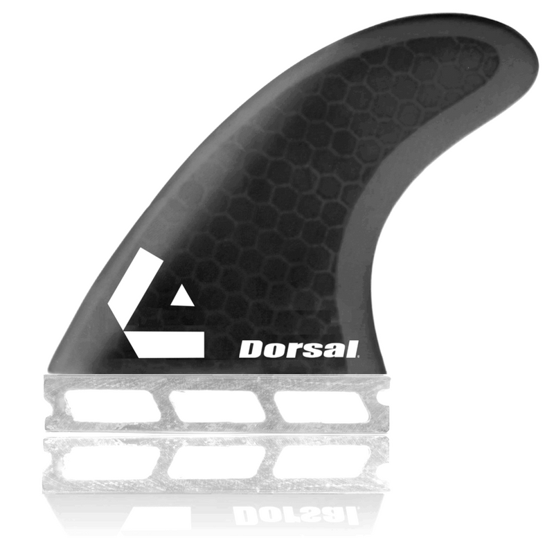DORSAL Surfboard Fins Hexcore Thruster Set (3) Honeycomb FUT Base Compatible Black - by DORSAL Surf Brand - Dorsalfins.com?ÇÄ