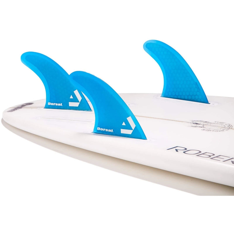 DORSAL Surfboard Fins Hexcore Thruster Set (3) Honeycomb FUT Base Compatible Blue - by DORSAL Surf Brand - Dorsalfins.com?ÇÄ