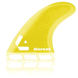 DORSAL Surfboard Fins Hexcore Thruster Set (3) Honeycomb FUT Base Compatible Yellow - by DORSAL Surf Brand - Dorsalfins.com?ÇÄ