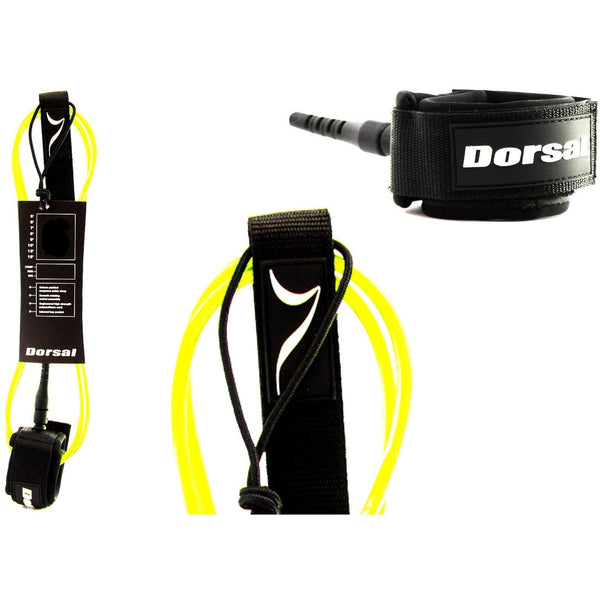 Dorsal Premium ProComp Surfboard Lightweight Kink-free Surf Leash - Yellow - DORSAL Surf Shop - Dorsalfins.com???????