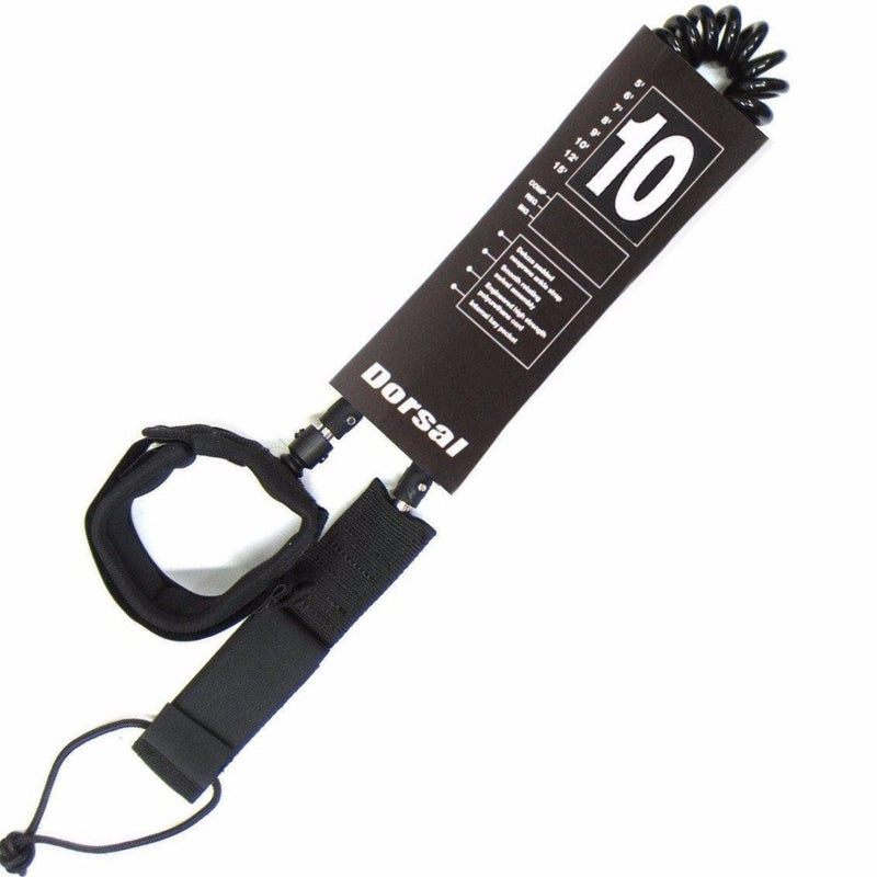 DORSAL Premium Stand Up Paddle board SUP Surf Leash 10' COILED - Double Stainless Steel Swivels and Triple Rail Saver - DORSAL??½ Surf Shop - Dorsalfins.com??ç?ä