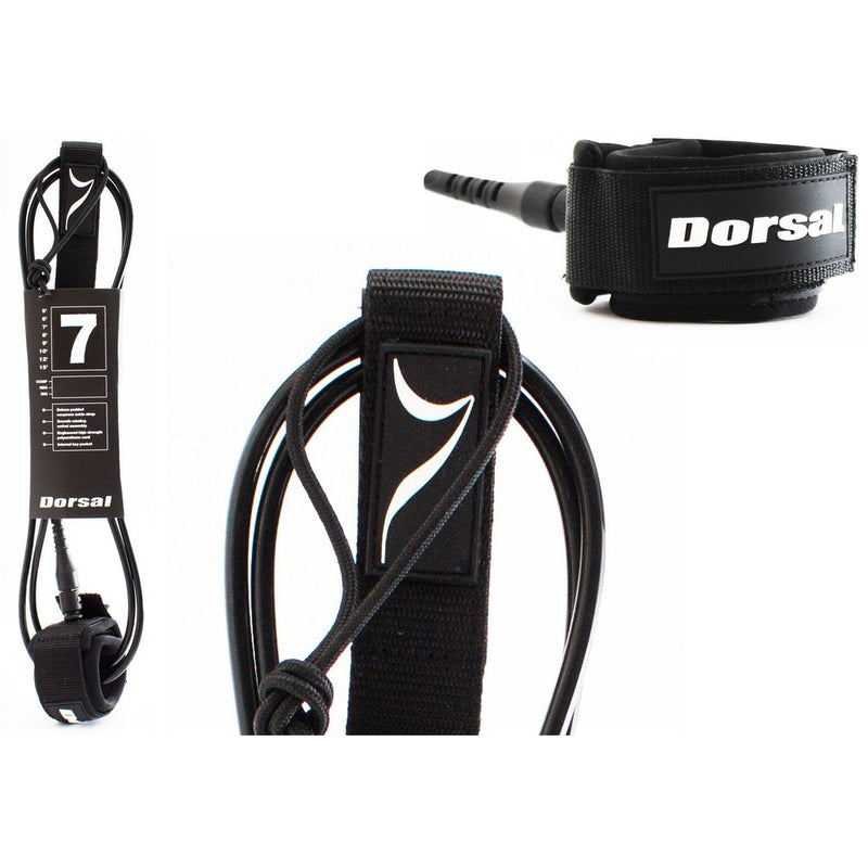 Dorsal Premium ProComp Surfboard 6 7 8 9 10 FT Surf Leash - Black - DORSAL??½ Surf Shop - Dorsalfins.com??ç?ä