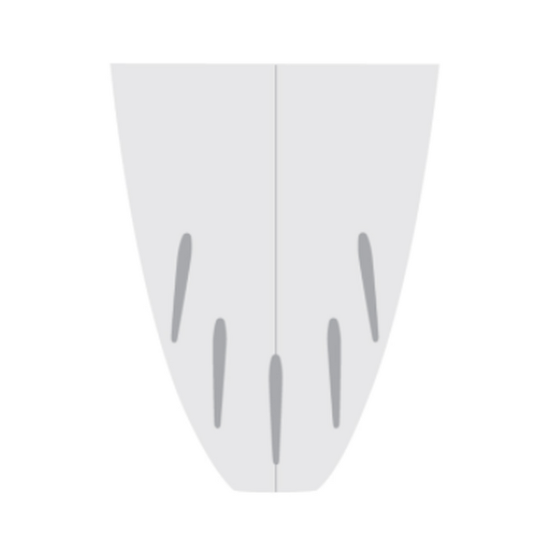 DORSAL Five (5) Fin Surfboard Fin Box Set with Screws [Black - White] - by DORSAL Surf Brand - Dorsalfins.com?ÇÄ