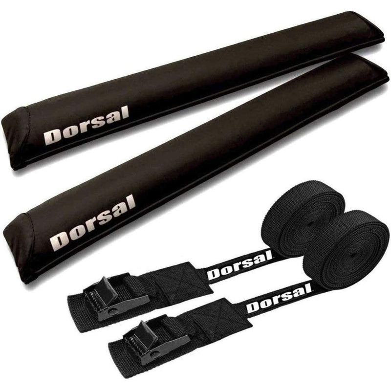 Dorsal aero roof rack pads 28 inch wide 15 ft straps for car surfboard kayak sup long deals